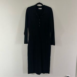 Aritzia Babaton Maxi Knit Button Down Dress